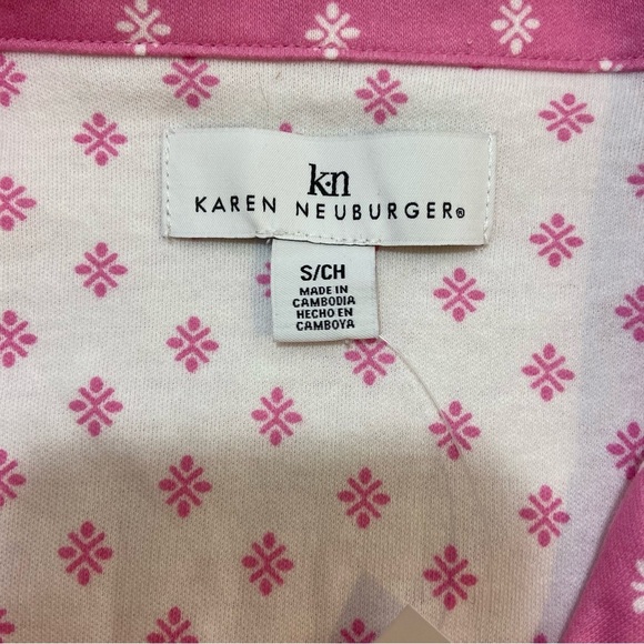 NWT Karen Neuburger Pink and White Pajama Set - Picture 2 of 8